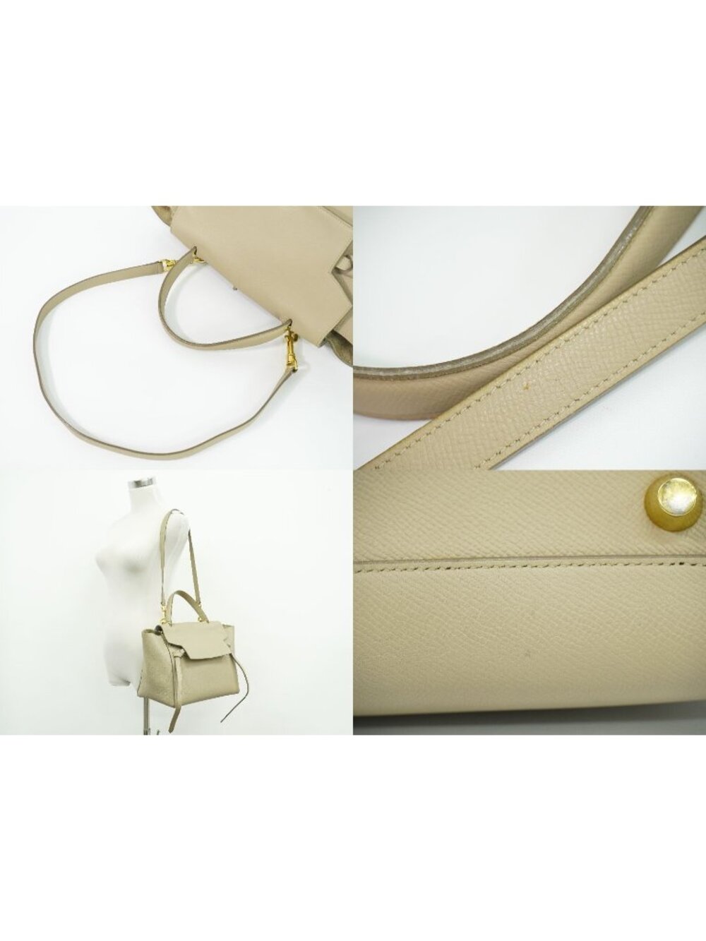 Celine Belt Bag Mini 2-Way Leather Beige - Picture 6 of 9